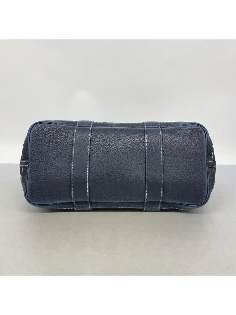 Hermes Tote Bag Garden Party PM Toile Officier Navy Silver
